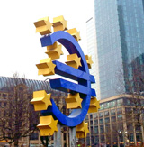 Skulptur des Euro in Frankfurt am Main © Foto: Sylvia Krell