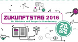 Grafik mit Logo des Zukunftstages auf den Internetseiten © Grafik: Land Brandenburg