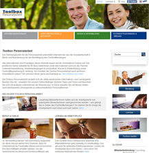Die Homepage des Projekts Toolbox Personalarbeit