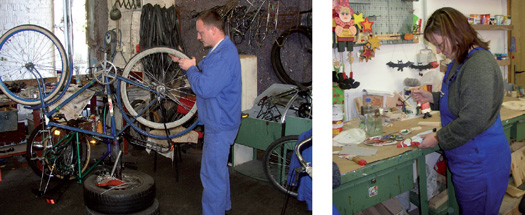 Sie gehörten 2004 zu den ersten Ein-Euro-Jobbern - in den Werkstätten der BAS in der Stadt Brandenburg reparierten sie Fahrräder und fertigten Informationstafeln für öffentliche Wanderwege