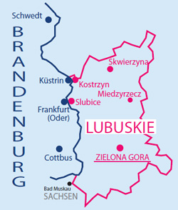 Karte: Grenzregion Brandenburg/Lubuskie