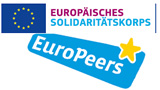 Logo des EU-Solidaritätskorps und das Lgo der EuroPeers © Grafik: EU