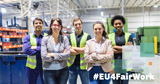 Logo der Kampagne zeigt verschiedene Leute in Arbeitskleidung © Foto: EU