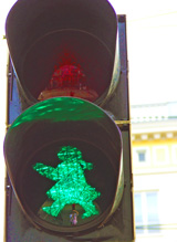 Ampelmädchen, dass auf grün geschalten ist © Foto: Sylvia Krell