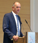 Ministerpräsident Dietmar Woidke bei seiner Begrüßungsrede