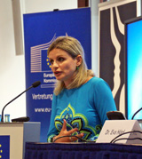 Myria Vassiliadou, Koordinatorin des EU-Programms zur Bekämpfung des Menschenhandels © Foto: Elke Mocker (LASA)