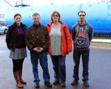 Die Projektteilnehmerinnen und -teilnehmer beim Besuch einer Biomasseanlage in Tschechien © Foto: Christoff Gäbler