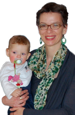 Staatssekretärin Tina Fischer mit ihrer Tochter
