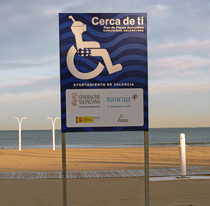 Barrierefreiheit am Strand von Valencia (Spanien)